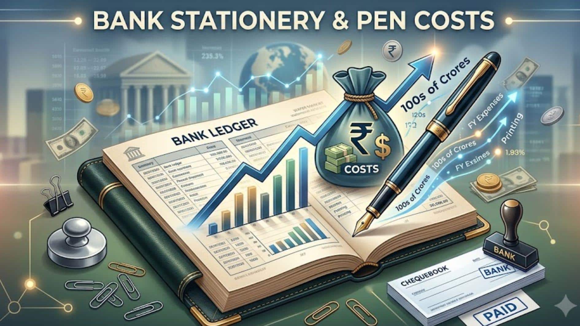 Banks Expenditure: ৪০০০০০০০০০০...কাগজ-কলম কিনতে এত গচ্চা? ব্যাঙ্কের খরচ-খরচার হিসেব দেখে চক্ষু চড়কগাছ
