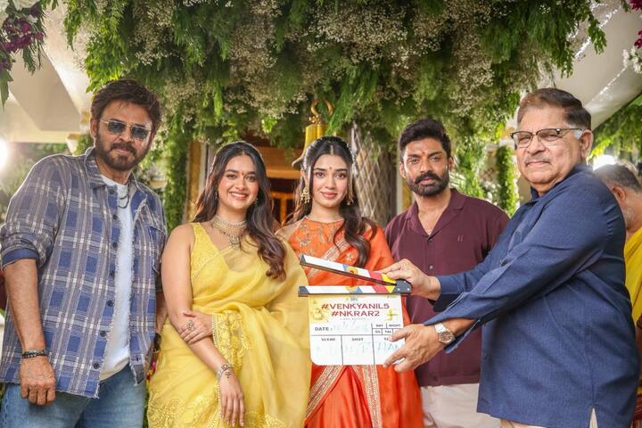 ముహూర్తపు షాట్‌కు అల్లు అరవింద్ క్లాప్ ఇవ్వగా... సురేష్ బాబు కెమెరా స్విచ్ ఆన్ చేశారు. దర్శకేంద్రుడు కె. రాఘవేంద్రరావు ముహూర్తపు షాట్‌ను డైరెక్ట్ చేశారు. (Image Courtesy: shinescreenscinema / Instagram)