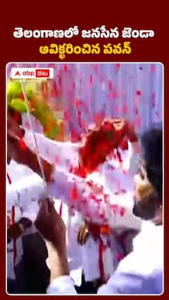 తెలంగాణలో జనసేన జెండా ఆవిష్కరించిన పవన్