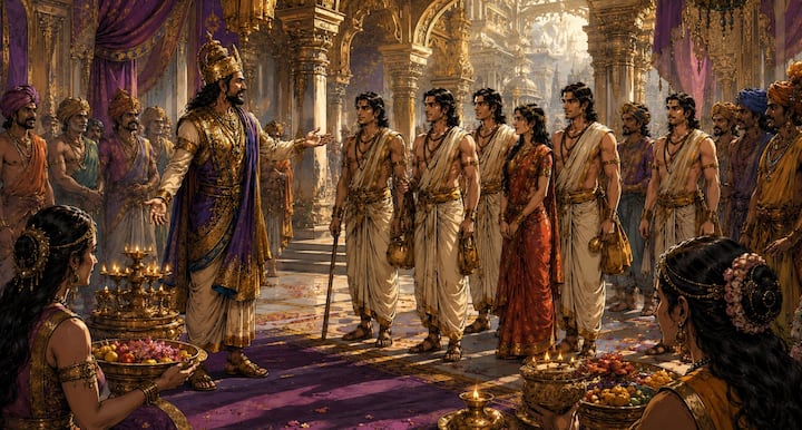 राजा द्रुपद ने उन युवकों और द्रौपदी को आदरपूर्वक महल में आमंत्रित किया. उनके स्वागत के लिए भव्य व्यवस्था की गई. पूरे पांचाल में उत्सुकता थी कि आखिर वे कौन हैं, जिन्होंने स्वयंवर की सबसे कठिन परीक्षा को सफलतापूर्वक पूरा किया.