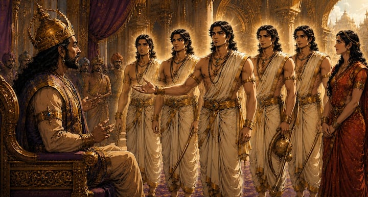 राजा के प्रश्न पर युधिष्ठिर ने बताया कि वे कोई साधारण ब्राह्मण नहीं, बल्कि महाराज पांडु के पुत्र हैं. उन्होंने अपने भाइयों और माता कुंती का परिचय दिया. यह सुनते ही राजा द्रुपद को विश्वास हो गया कि सामने बैठे युवक वास्तव में पांडव हैं.