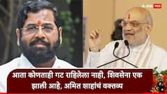 कोल्हापूरच्या सभेत भाषण करताना अमित शाह खुदकन हसले अन् पॉझ घेऊन म्हणाले, 'आता शिवसेना एक झालेय, एकनाथ शिंदे....'