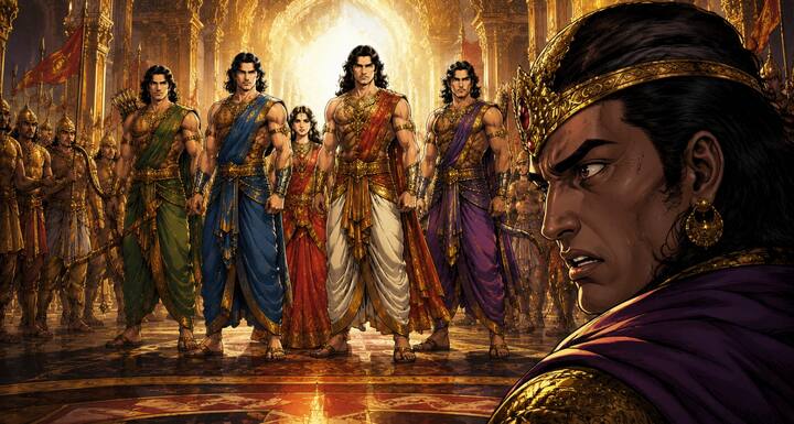पांडवों की बढ़ती शक्ति, जनता का समर्थन और नए संबंध देखकर दुर्योधन के मन में भय से भर गया. उसे अपनी सत्ता और भविष्य खतरे में दिखाई देने लगा. यही भय धीरे-धीरे ईर्ष्या और शत्रुता में बदल गया, जिसने महाभारत के संघर्ष को जन्म दिया.
