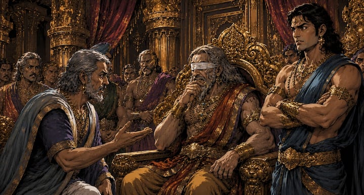 विदुर ने धृतराष्ट्र को समझाया कि पांडवों के साथ न्याय और सद्भाव का व्यवहार ही राज्य के हित में है. धृतराष्ट्र जानते थे कि विदुर की बात उचित है, लेकिन पुत्र-मोह उन्हें सही निर्णय लेने से रोक रहा था. यही दुविधा आगे चलकर बड़े संघर्ष का कारण बनी.