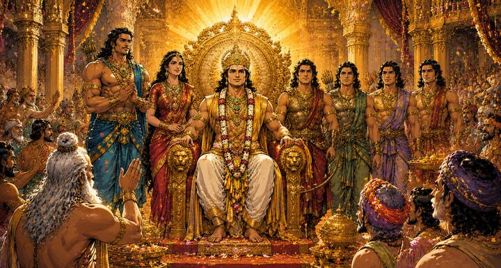 धर्मराज युधिष्ठिर को नए राज्य का शासक बनाया गया. उन्होंने सत्ता को अधिकार नहीं, बल्कि सेवा का माध्यम माना. उनके नेतृत्व में राज्य व्यवस्था, न्याय और नैतिक मूल्यों को विशेष महत्व मिला. उनकी विनम्रता और धर्मप्रियता ने उन्हें प्रजा के बीच अत्यंत प्रिय बना दिया.