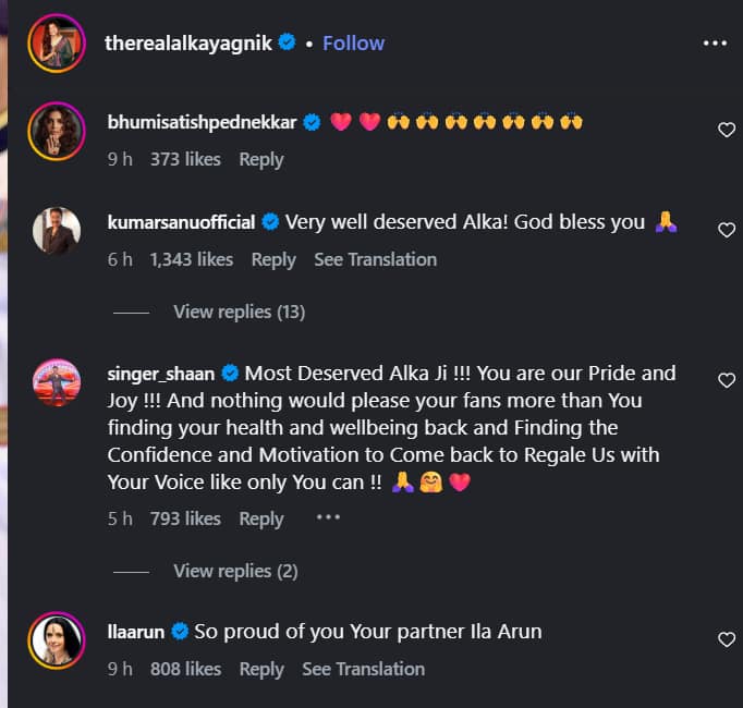 Stars expressed concern over Alka Yagnik's health, everyone from Shaan to Kumar Sanu wrote this