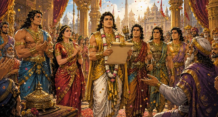 पांडवों को जो भूमि मिली, वह खांडवप्रस्थ नामक उजाड़ और निर्जन क्षेत्र था. कठिन परिस्थितियों के बावजूद उन्होंने निराशा नहीं दिखाई. श्रीकृष्ण के मार्गदर्शन और अपने परिश्रम से उन्होंने उसी वीरान भूमि को एक समृद्ध और सुंदर नगर में बदलने की तैयारी शुरू की.