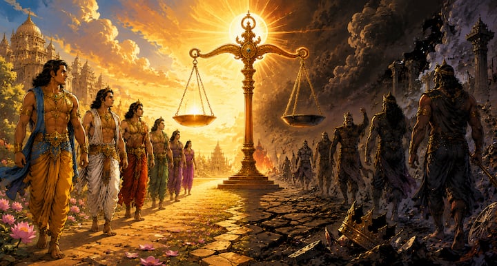 महाभारत का यह प्रसंग सिखाता है कि अधिकार पाने के लिए केवल शक्ति नहीं, बल्कि धैर्य, नीति और सदाचार भी आवश्यक हैं. पांडवों ने विपरीत परिस्थितियों में भी धर्म का साथ नहीं छोड़ा और अंत में सफलता प्राप्त की. आज के जीवन में भी ईमानदारी, संयम और सकारात्मक सोच हमें कठिनाइयों से निकालकर सफलता की ओर ले जाती है.