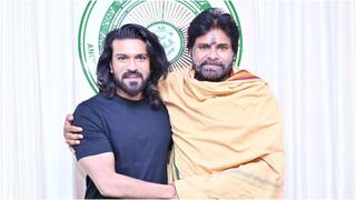 Pawan Kalyan - Ram Charan: జనసేనానితో పెద్ది... బాబాయ్ - అబ్బాయ్ లేటెస్ట్ ఫోటోలు