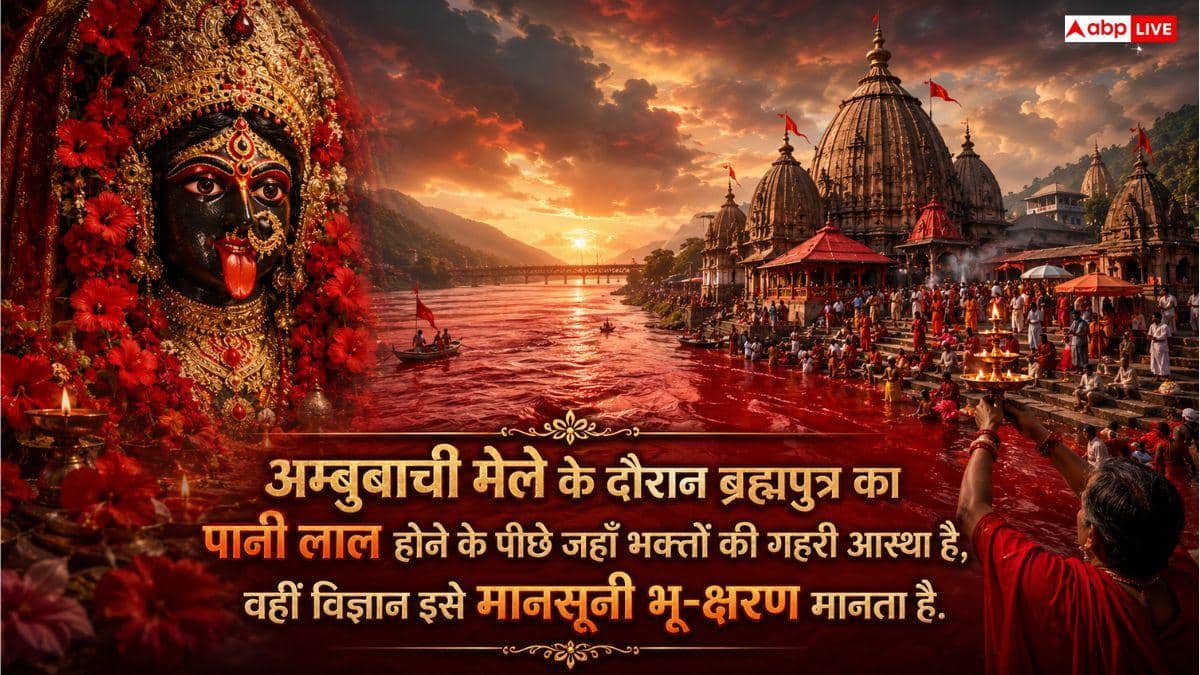 Ambubachi Mela 2026: मां कामाख्या के कपाट बंद होते ही क्यों लाल हो जाता है ब्रह्मपुत्र नदी का पानी? जानिए इसके पीछे का सच