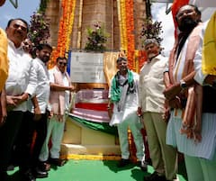Tungabhadra Project: తుంగభద్ర ప్రాజెక్టు కొత్త గేట్లు ప్రారంభోత్సవంలో ముగ్గురు సీఎంల ఫొటోస్!