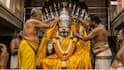 Puducherry Lakshmi Narasimha: पुदुचेरी में चमत्कार! 16 फीट ऊँचे भगवान लक्ष्मी नरसिम्हा देव का हुआ महास्नान, दर्शन को उमड़ा जनसैलाब