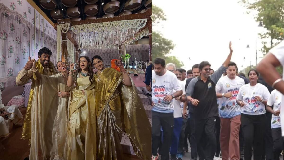 Trisha Krishnan, Tamannaah Turn Bridesmaids At Khushbu Sundar's Daughter's Wedding; Vijay Skips For Anti-Drug Campaign