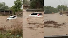 Akola News: अकोल्यात पावसानंतर पूर, मयताच्या घरी सांत्वनासाठी आलेल्या पाहुण्याची कार गेली वाहून, Photo