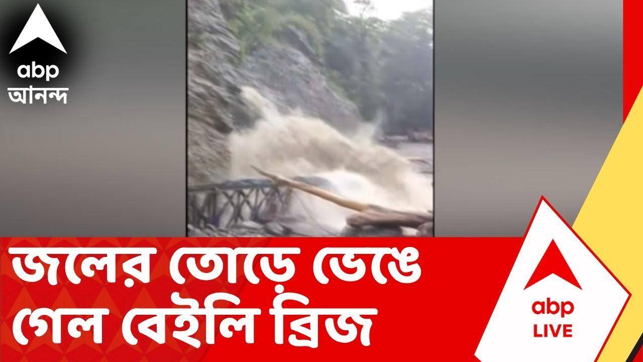Sikkim News | সিকিমেও ভারী বৃষ্টি, জলের তোড়ে ভেঙে গেল বেইলি ব্রিজ | ABP Ananda LIVE