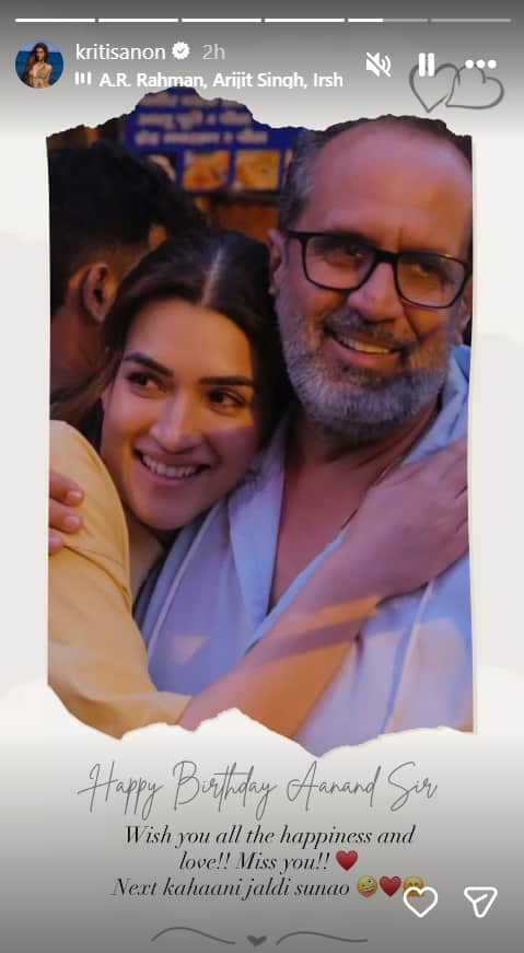 Tell the next story quickly...', Dhanush and Kriti Sanon wished Aanand L Rai on his birthday, gave a hint of the next film!