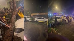 पहिल्याच मुसळधार पावसाचा तडाखा; मुंबईत घरावर कोसळलं झाड, नागपुरात इमारतीचा मलब्यात दबली कार