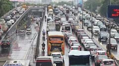 Mumbai Rains Traffic: मुंबईच्या पश्चिम द्रुतगती महामार्गावर मोठी वाहतूक कोंडी, वाहनांचा लांबच लांब रांगा, PHOTO