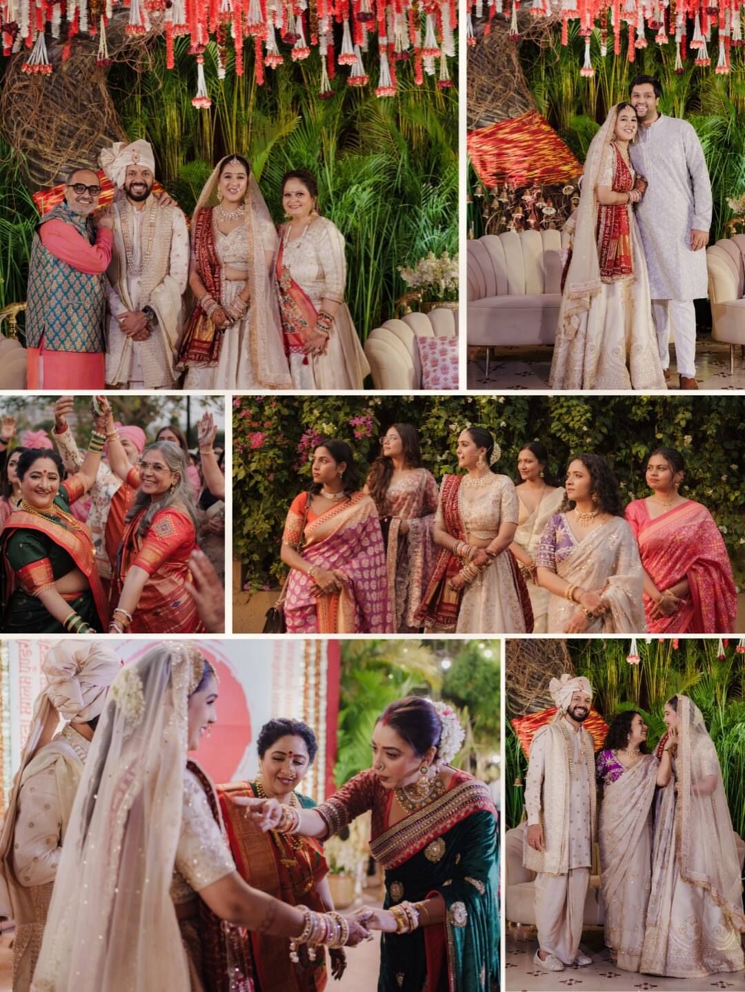 The couple of Bhavya and her husband are looking very beautiful in the wedding and both their families are also showering lots of love on them.