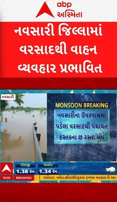 Navsari | નવસારી જિલ્લામાં ધોધમાર વરસાદ, વાહન વ્યવહારને થઈ અસર