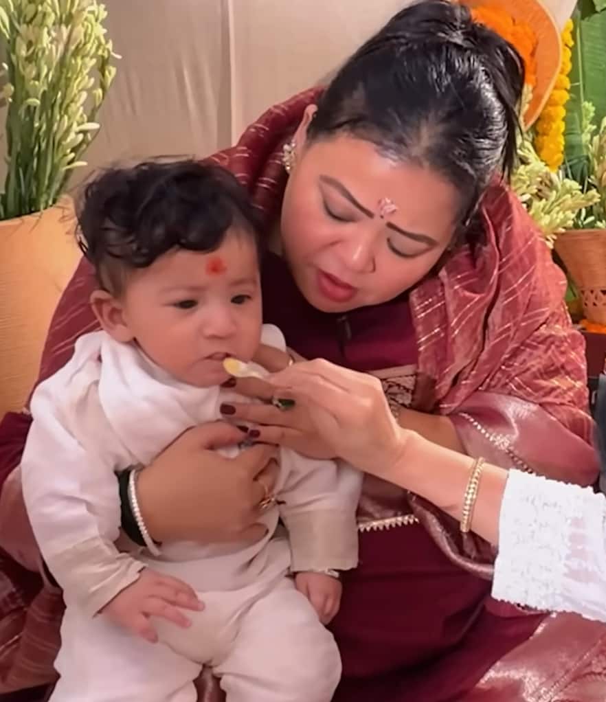 रीति-रिवाजों के साथ हुआ भारती सिंह के बेटे काजू का अन्नप्राशन, सामने आईं खूबसूरत झलकियां