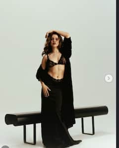 Sanya Malhotra: उफ्फ! ब्लॅक ब्रालेटमध्ये सान्या मल्होत्राचा बोल्ड अवतार;  फोटोज पाहून चाहते घायाळ