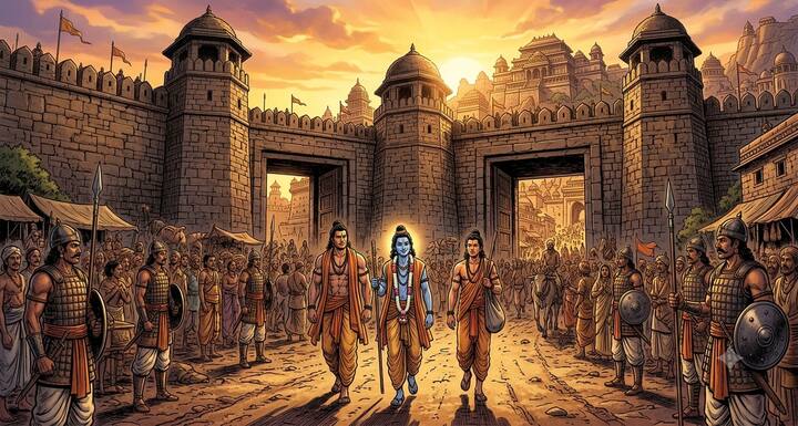 श्रीकृष्ण, भीम और अर्जुन ब्राह्मणों का वेश धारण कर मगध की राजधानी गिरिव्रज पहुँचे. उनका उद्देश्य अत्याचारी राजा जरासंध को चुनौती देना और उसके कारागार में बंद राजाओं को मुक्त कराना था. यह महाभारत के सबसे महत्वपूर्ण अभियानों में से एक माना जाता है.