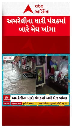 Amreli Rain : અમરેલીના ધારીમાં બારેમેઘ ખાંગા