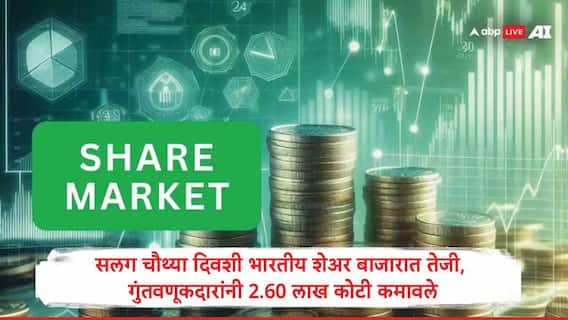 Share Market : शेअर बाजारात सलग चौथ्या दिवशी तेजी, सेन्सेक्स 521 अंकांनी वधारला, गुंतवणूकदारांची 2.60 लाख कोटींची कमाई