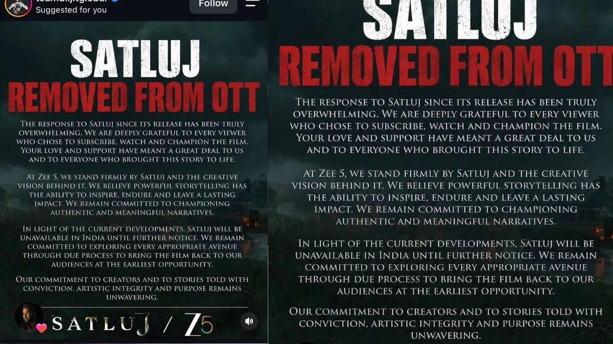 Satluj Crime Thriller Removed From OTT : OTTवर येताच अवघ्या 48 तासांत हटवला दिलजीत दोसांझचा 'हा' जबरदस्त क्राईम थ्रिलर; अभिनेत्याच्या प्रतिक्रियेनं सगळ्यांच्याच भुवया उंचावल्या
