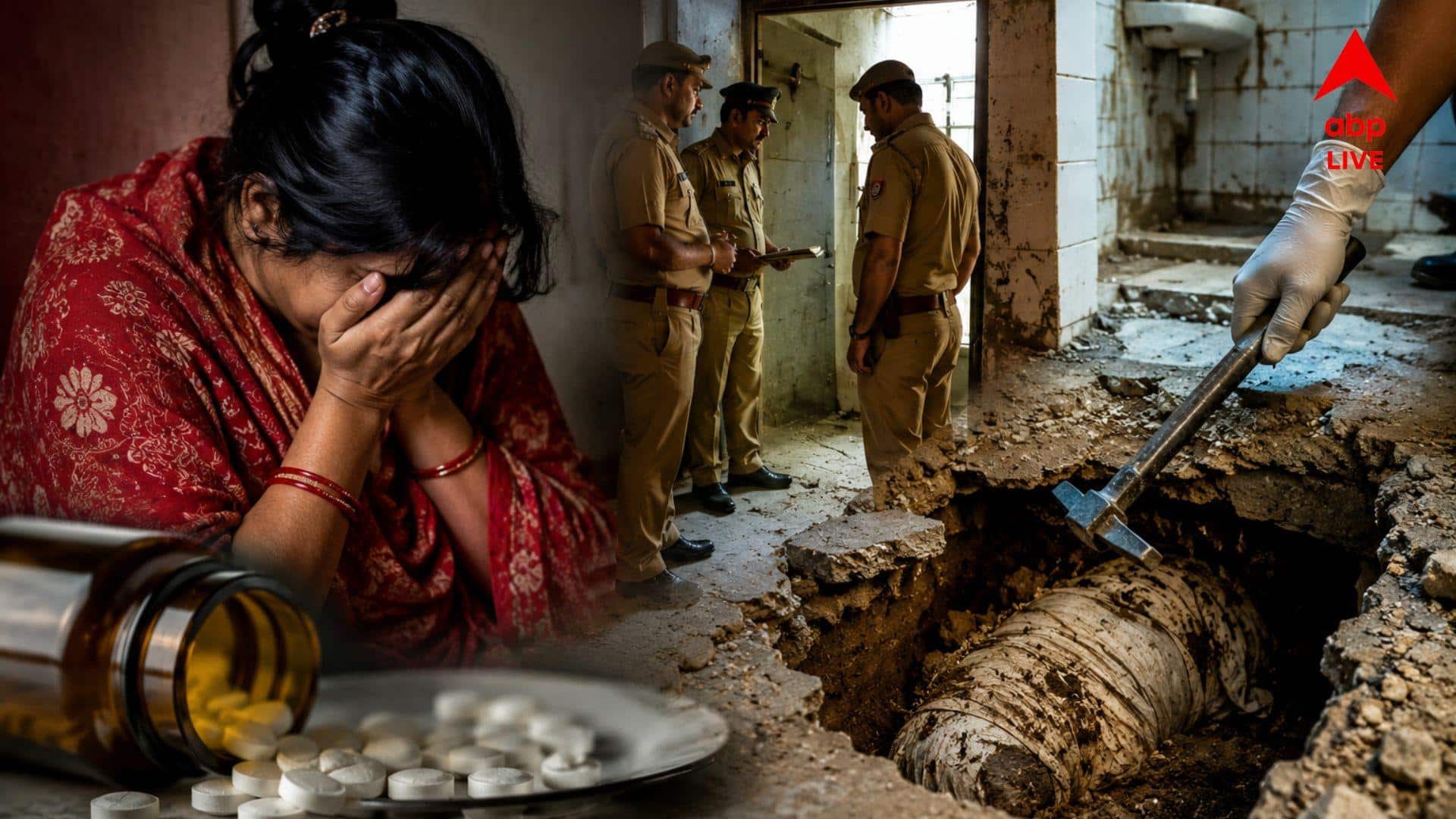 Crime News : খাবারে ১৫-২০টা ঘুমের ওষুধ! স্বামীকে 'খুন করে বাথরুমে পুঁতে দিলেন স্ত্রী', তারপর ভয়ঙ্কর ‘নাটক’