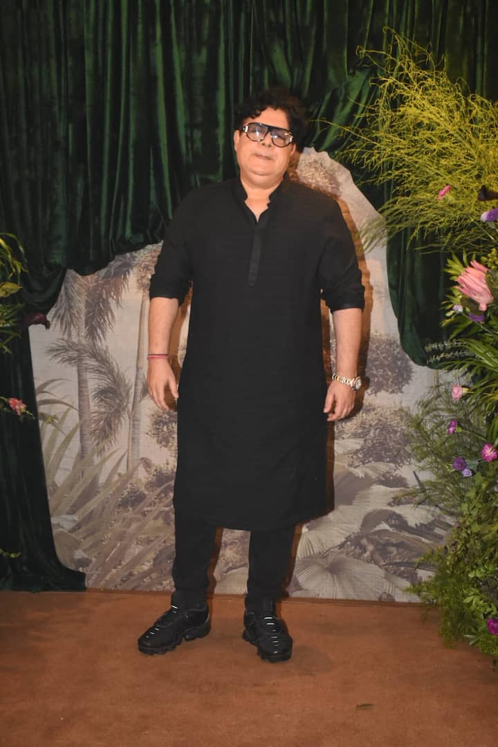 Sajid Khan was seen in black color kurta pajama.