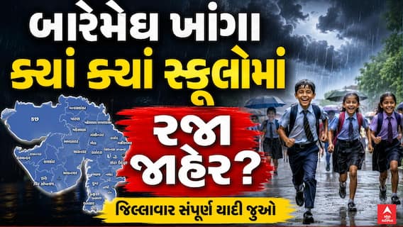 Surat School Holiday : ભારે વરસાદની આગાહીને પગલે સુરત, વલસાડ અને વાપીમાં સ્કૂલોમાં રજા જાહેર