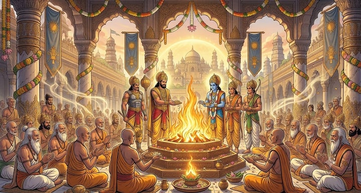 The success of Rajsuya Yagya was possible not only through grandeur, but also through religion, cooperation, discipline and mutual harmony. This incident teaches that when people work together selflessly, even difficult goals can be easily achieved.