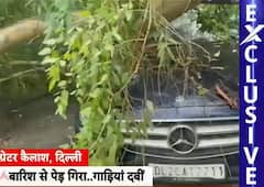 दिल्ली में बारिश और आंधी से गिरे कई पेड़, ग्रेटर कैलाश में दबीं गाड़ियां, देखें तस्वीरें