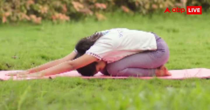 बालासन (चाइल्ड पोज) करने के लिए घुटनों के बल बैठें और कूल्हों को एड़ियों पर टिकाएं. अब दोनों हाथों को ऊपर उठाते हुए सांस लें और धीरे-धीरे शरीर को आगे की ओर झुकाकर माथा जमीन की तरफ ले जाएं. हाथ सामने की ओर सीधे रखें और कुछ देर इसी पोजीशन में रहें फिर धीरे-धीरे सांस छोड़ते हुए वापस बैठ जाएं. यह आसन गर्दन और पीठ दोनों की मांसपेशियों को आराम देने में मदद करता है.