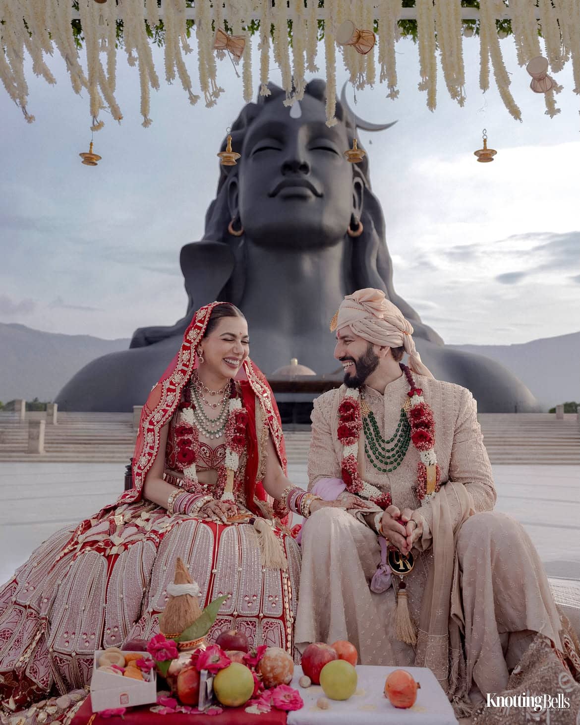 Palak writes, 'Every mantra, every tear, every smile, every blessing felt very big and special to us. As if the universe is already silently bringing everything into place. Our hearts are full. We just want your blessings. This love is based on trust, friendship, peace and forever togetherness. Everywhere Shiva.'