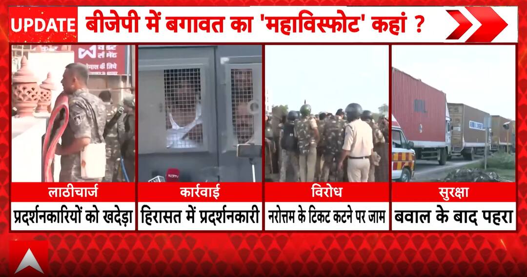 MP Politics: Massive Protests Erupt in Datia After Narottam Mishra Denied BJP Ticket, Police Lathicharge Supporters