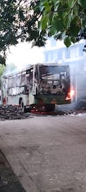 Bhiwandi Bus Fire: भिवंडीत धावत्या एसटी बसला अचानक भीषण आग; Photo