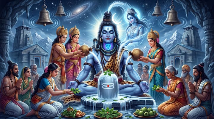 हलाहल विष की तीव्र जलन शांत करने के लिए देवताओं ने भगवान शिव पर शीतल जल और दूध अर्पित किया. महादेव ने मस्तक पर चंद्रमा धारण किया और जटाओं में मां गंगा को स्थान दिया. तभी से भक्त जल, बेलपत्र और धतूरा चढ़ाकर नीलकंठ महादेव के त्याग, करुणा और दिव्य महिमा का स्मरण करते हैं.