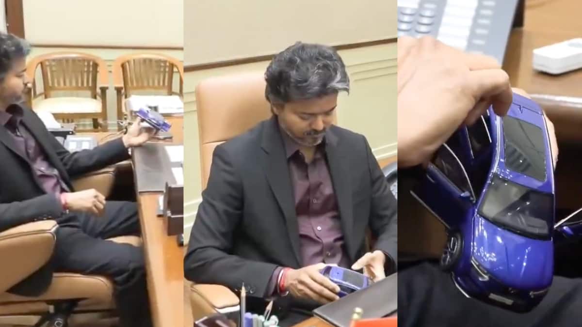 WATCH: Vijay Plays With Miniature Car During EV Investment Meeting In Chennai, Video Goes Viral