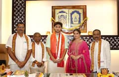 Jaya Krishna Ghattamaneni: బెజవాడ దుర్గమ్మ ఆలయంలో జయకృష్ణ, రాషా... Srinivasa Mangapuram విడుదలకు ముందు