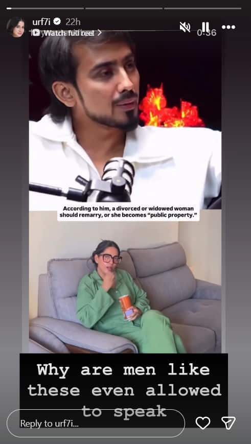 अदनान शेख ने तलाकशुदा और विधवा महिलाओं को कहा 'पब्लिक प्रॉपर्टी', तो भड़क उठीं उर्फी जावेद