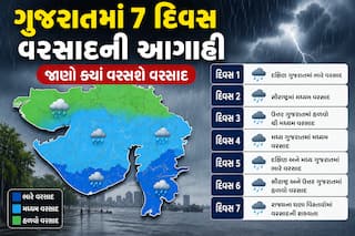 Gujarat Rain: રાજ્યમાં 7 દિવસ વરસાદની આગાહી, જાણો ક્યાં વરસશે વરસાદ