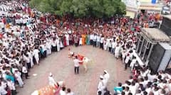 गहिनीनाथांच्या पालखीचे पंढरपूरच्या दिशेमं प्रस्थान, हजारो वारकरी सहभागी