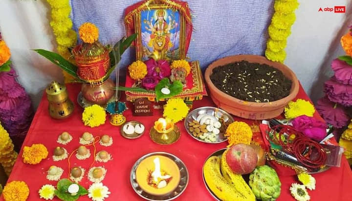 हाथ में जल, अक्षत और पुष्प लेकर मां कामाख्या का ध्यान करते हुए अपनी मनोकामना का संकल्प लें. माता को लाल फूल, चुनरी, सिंदूर, इत्र, नारियल, पान, खीर अर्पित करें.