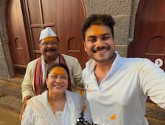 Aadesh Bandekar:आदेश बांदेकर कुटुंबासह जेजुरीत,खंडोबाचं दर्शन घेत उधळला भंडारा; खास Photos शेअर