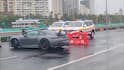 Mumbai Porsche Car Accident : मुंबईच्या कोस्टल रोडवर पोर्शे कारचा अपघात; नियंत्रण सुटल्याने कार थेट दुभाजकावर आदळली, एअरबॅगही उघडल्या