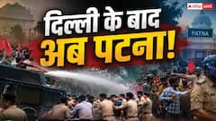 दिल्ली के बाद पटना में छात्रों का मार्च, पुलिस ने चलाई वॉटर कैनन, आंसू गैस छोड़े, abp रिपोर्टर का सिर फटा