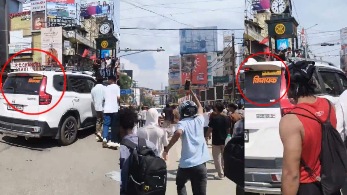 मार… मार! BJP विधायक विनय बिहारी की गाड़ी पर हमला, पटना में हिंसक हुआ छात्रों का प्रदर्शन